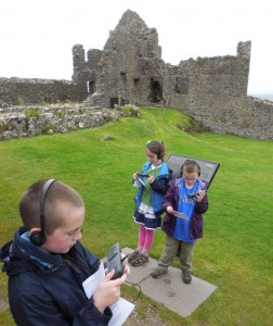 Audio treasure hunt for the kids at Dunluce Castle