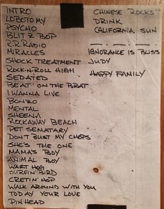 ramones 1990 set list